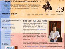 Tablet Screenshot of johnnixlawoffice.com